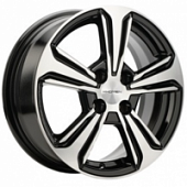Khomen KHW 1502 6x15 4*100 ET48 DIA54.1 Black-FP Литой