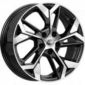K&K KC1062 6.5x17 5*108 ET43 DIA65.1 Алмаз черный Литой