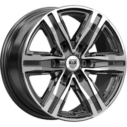 K&K R8 7.5x17 6*127 ET45 DIA77.8 Алмаз черный Литой
