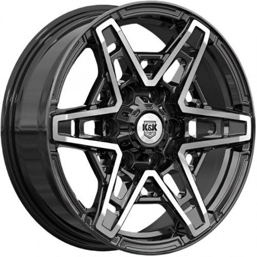 K&K Блэкберн 8x17 6*139.7 ET25 DIA106.1 Алмаз черный Литой