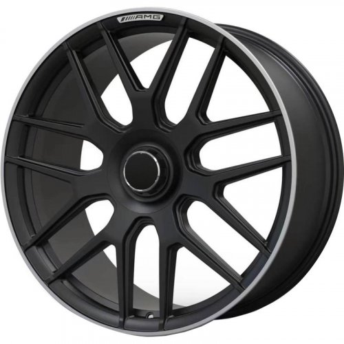 AMG Style GLS 11.5x22 5*112 ET47 DIA66.6 Matte Black Polish Lip Кованый